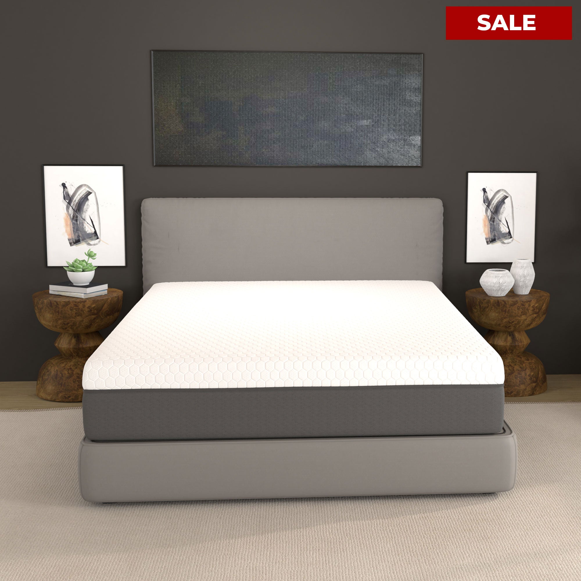 12" Zoned Reactive Cooling Memory Foam Mattress Medium Sale While Supplies Last