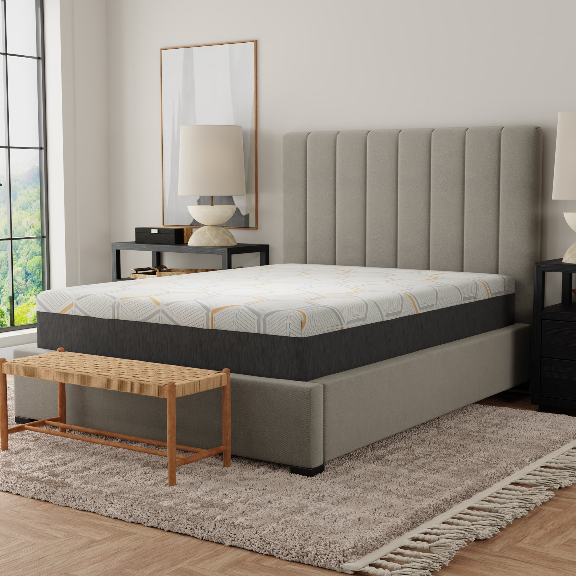 12" Copper Gel Infused Premium Memory Foam Mattress