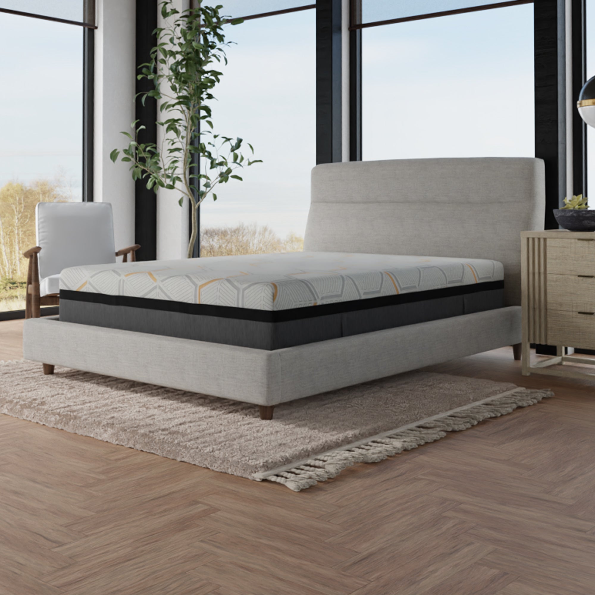 14" Hybrid Copper Gel Infused Premium Memory Foam Mattress Plush