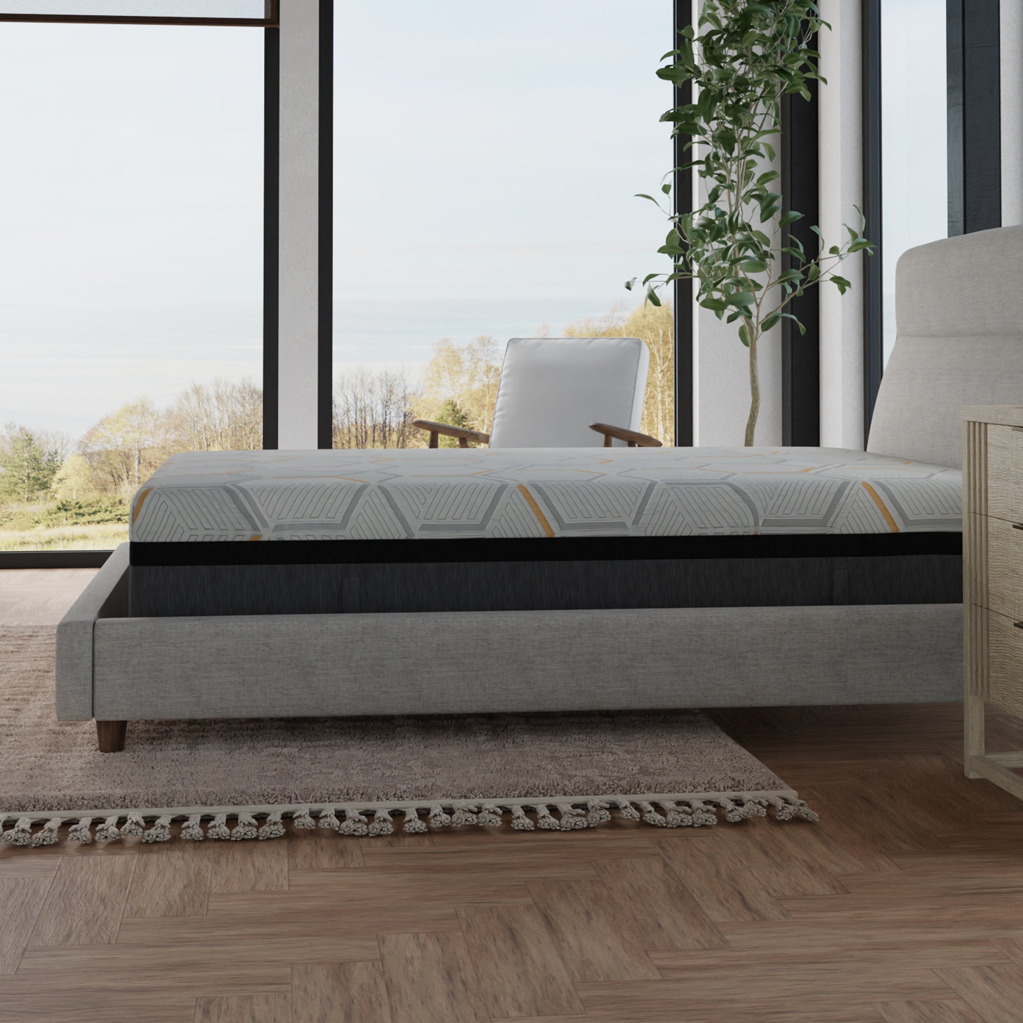 14" Hybrid Copper Gel Infused Premium Memory Foam Mattress Plush