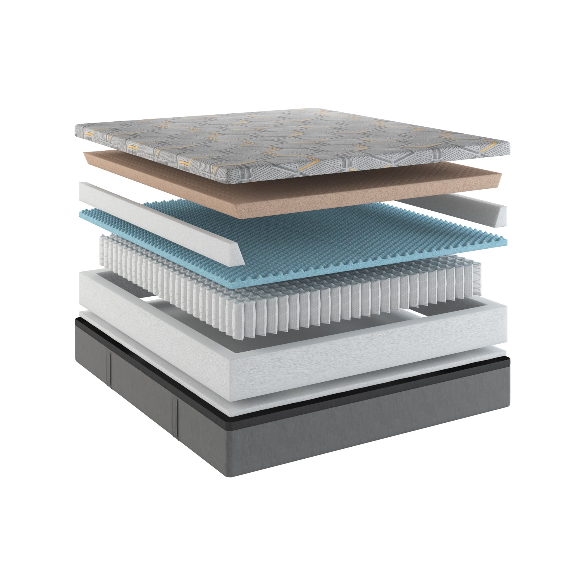 14" Hybrid Copper Gel Infused Premium Memory Foam Mattress Plush
