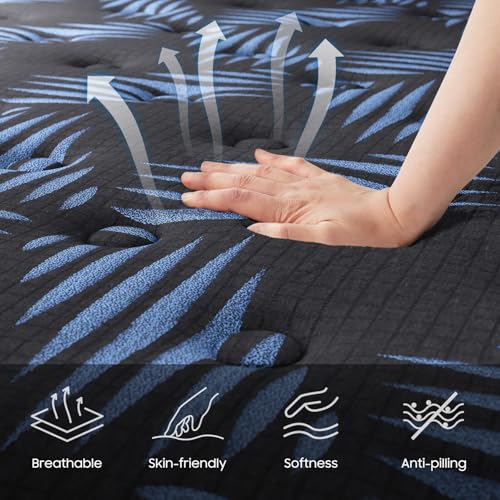 Full Size 10 Inch Hybrid Mattress Medium Firm with Zoned Support Cooling Gel Foam