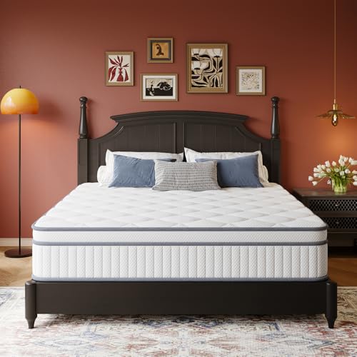 12 Inch Full Size Hybrid Mattress in a Box Medium Firm Support Cooling Comfort Pocket Coil Support