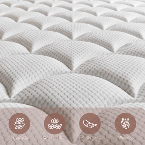 12 Inch Full Size Hybrid Mattress in a Box Medium Firm Support Cooling Comfort Pocket Coil Support