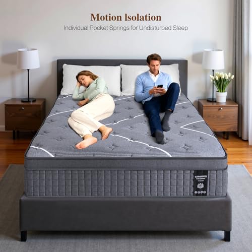 12 Inch Full Hybrid Mattress Medium Firm Pressure Relief Motion Isolation Mattress in a Box